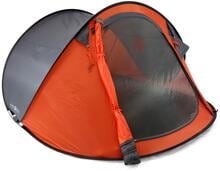 Origin Outdoors Quicksembly Pop Up Zelt, Moskitonetztür, Fenster, grau/orange 