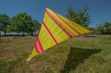 Bent Zip Canvas verbindbares Sonnensegel, 250x250cm, stripe lime punch