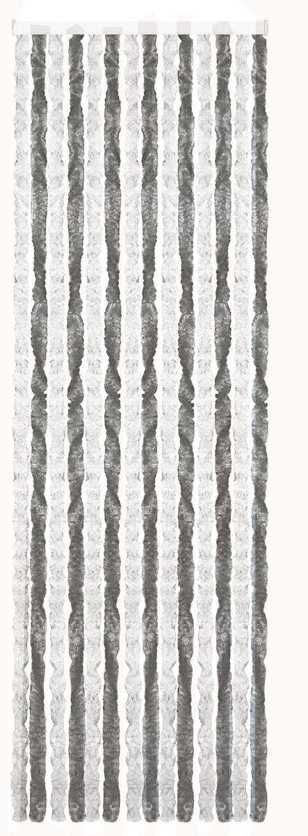 Brunner Acapulco Flauschvorhang, 100x205cm, grau/weiß