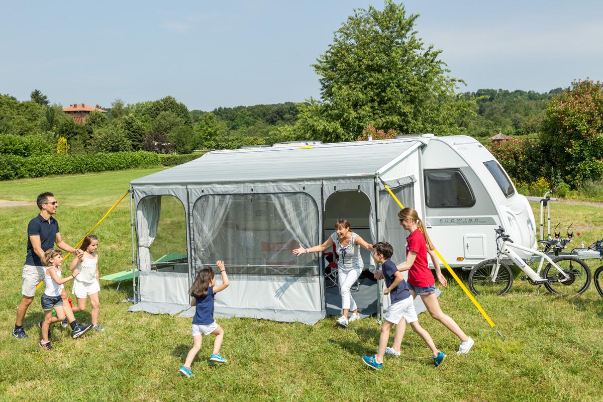 Fiamma Caravanstore ZIP 410 XL Markise mit Vorzelt, 419cm, Royal Grey