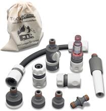 MaJoCompTec® CONNECT-30 Anschluss-Set, mit Filter, weiß