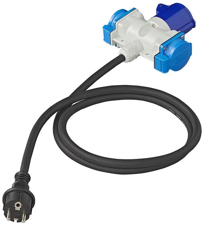 Pro Plus Adapterkabel Schukostecker nach 2xSchuko und 1xCEE, 150cm