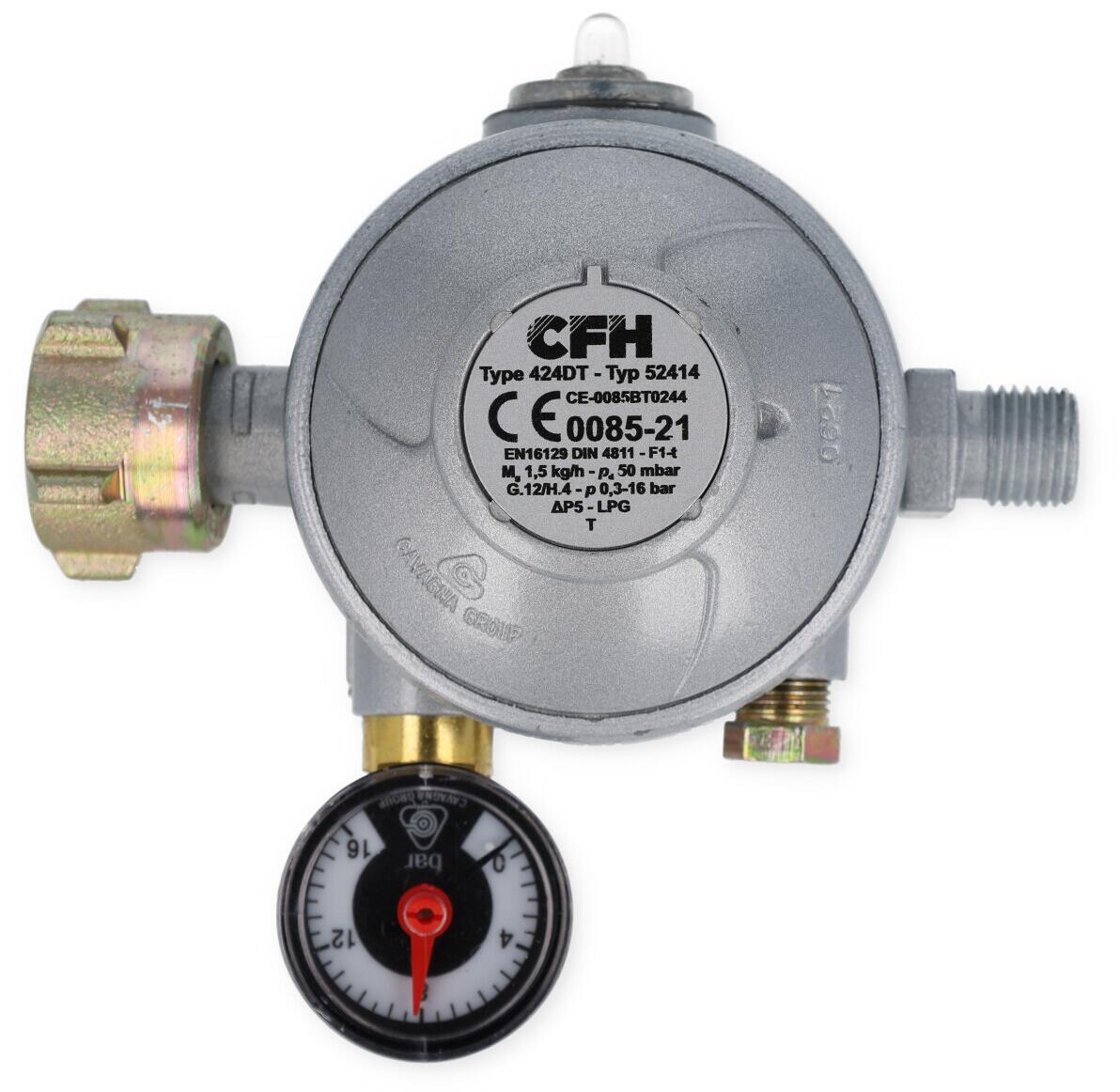 CFH Gasdruckregler Indoor, 50mbar, 1,5kg/h