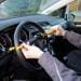 Alca AutoSafe Wheel Blocker Lenkradsperre mit Schlüssel, 49-72cm, gelb