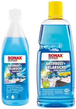 SONAX 232400 Antifrost&KlarSicht – 3 Litri Di Detergente Per Vetri Invernale, Pronto All’uso, Fino A -20°C