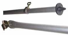 Sturmstange mit Bodenspitze, Alu, Ø25mm, 170-260cm