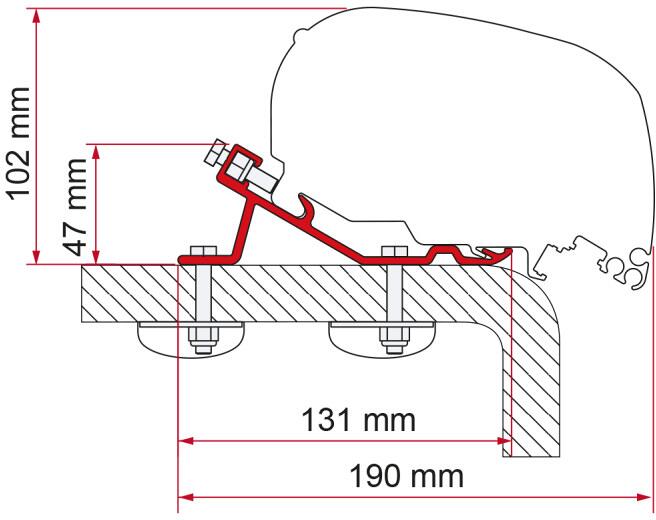Fiamma F65/F80 Adapter für Kit Standard