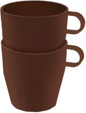 Travellife Nova Becher, Keramikoptik matt, Kakao, 2 Stück, 320ml