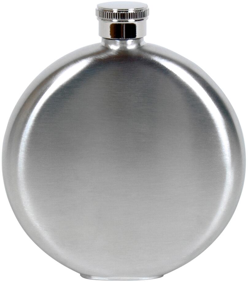 BasicNature Brush Flachmann, 150ml, Edelstahl