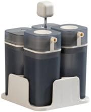 I+V Magnet Gewürzspender Tisch-Set , 4-teilig, grau