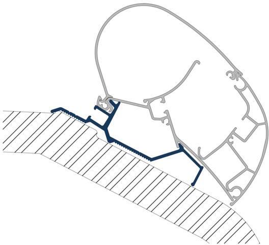 Dometic Perfect Roof 2000/2500 Markisen-Adapter für LMC/TEC, 400cm