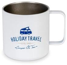 Holiday Travel Edelstahltasse, 350ml, weiß