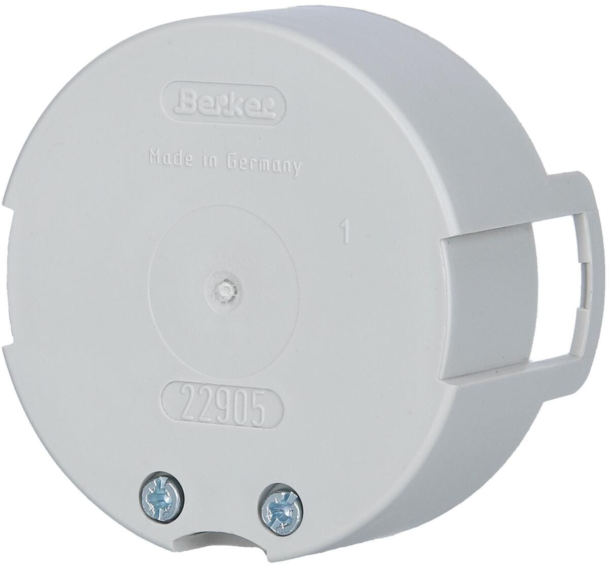 Berker Integro Flow/Pure Berührungsschutzdose, 1-fach, ø58x35mm, grau