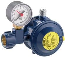 GOK Gasregler EN61-DS (KLF x G1/4LH-KN-90G UEDS Man. Marine), 1,5kg/h, 30mbar