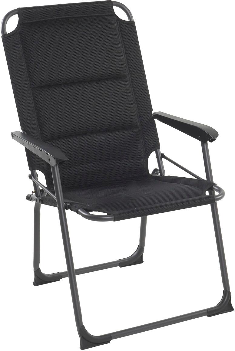 Wecamp Pirlo Klappstuhl, schwarz, gepolstert