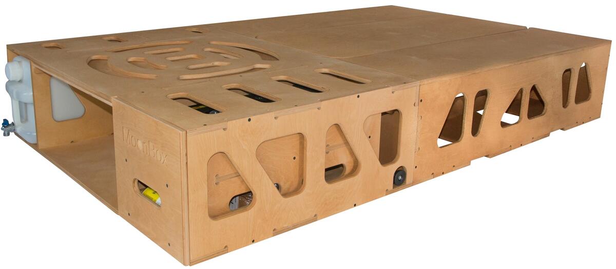 Moonbox Campingbox mit Tisch Van/Bus 124cm Natur