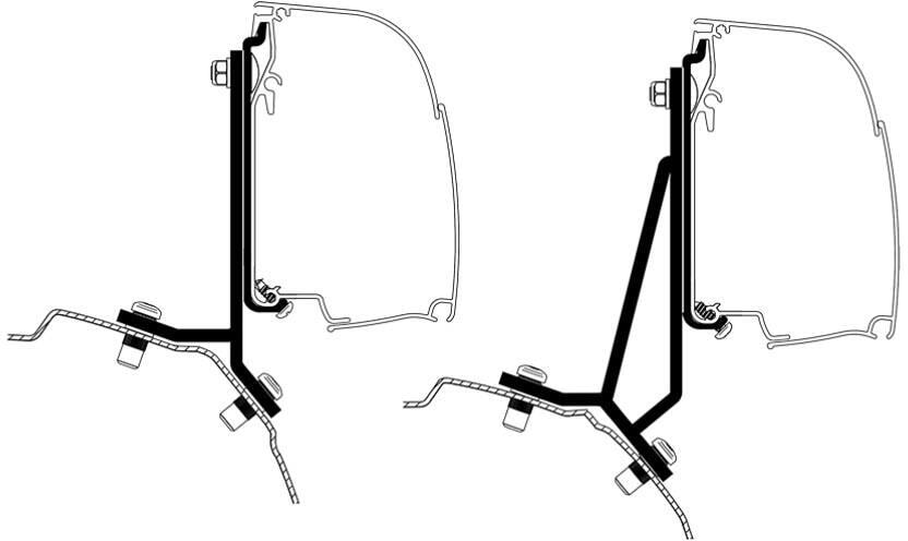 Thule Omnistor 4200 Adapter für Ford Transit, Tourneo Custom Minivan Fixed RHD