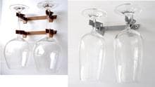 Mega-Klipp Glashalter für 2 Gläser, Rotwein, doppel