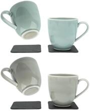 silwy Magnet-Porzellan Henkeltassen, 2er-Set