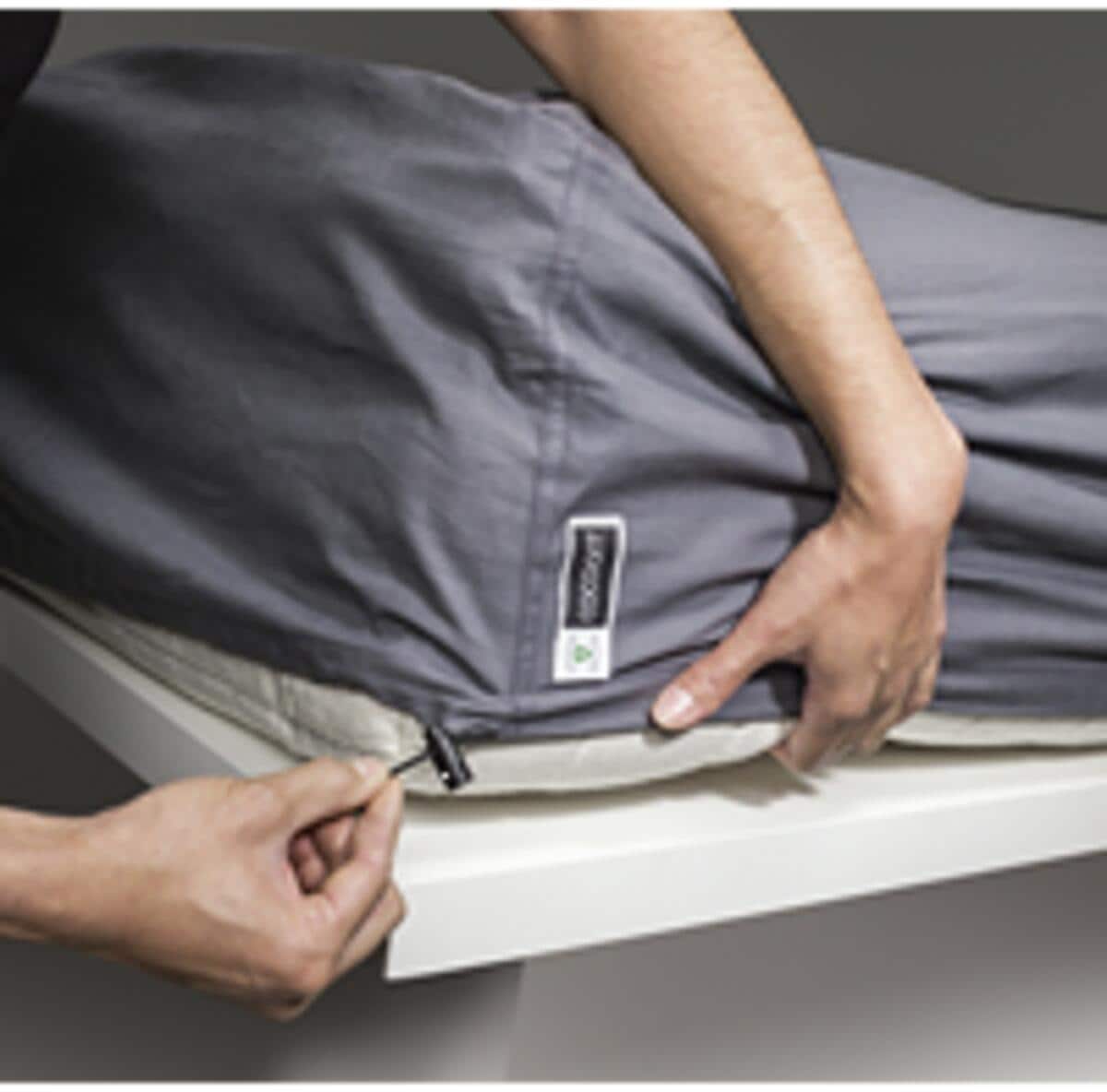 Cocoon Reise-Spannleintuch, 200x100cm, grau