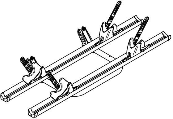 Schienenbügel - Thule Ersatzteil Nr. 1500603109 - für Lift 16V Fahrradträger