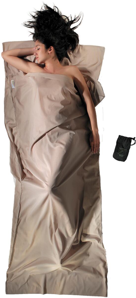 Cocoon Insektenschutz-Reiseschlafsack, ägyptische Baumwolle, 210cm, sandfarben