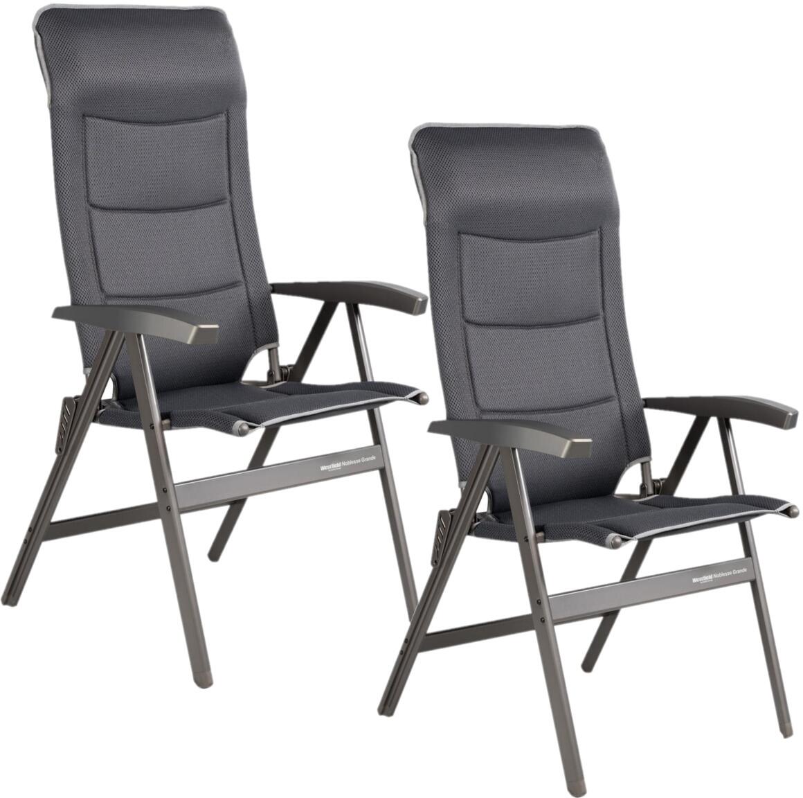 Westfield Avantgarde Noblesse Grande Campingstuhl Set, anthrazit - Camping Wagner Edition