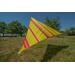 Bent Zip-Canvas Caribbean Sonnensegel, 250×250cm, stripe lime punch