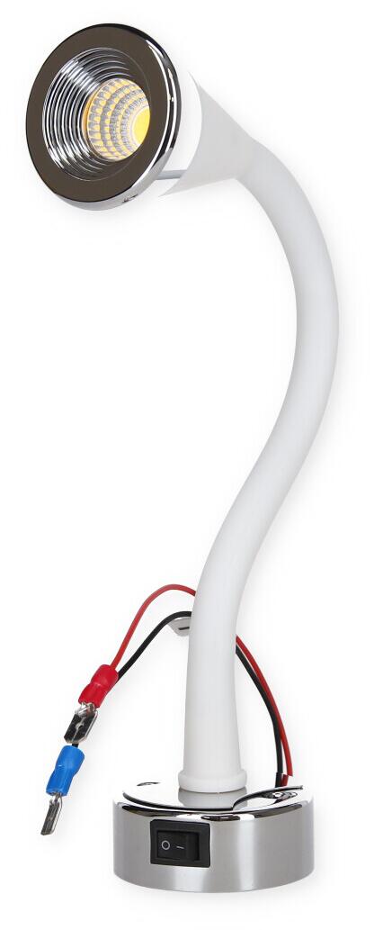 Dimatec Flexi Soft Touch Leseleuchte, USB, weiß, 12V, 1,5W