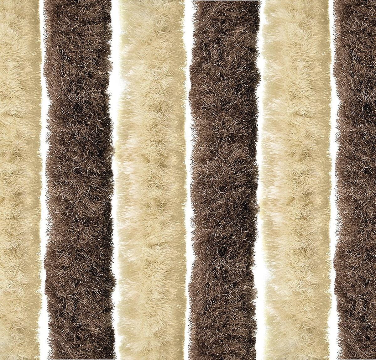 Arisol Chenille Flauschvorhang, 56x205cm, braun/beige, ideal für Reisemobile