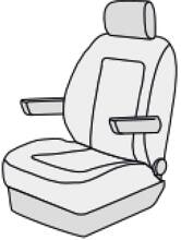 ART Sitzbezug für MAN Standartsitz, TGE Chassis, 2-teilig, anthrazit