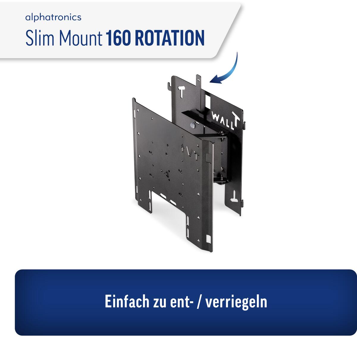 alphatronics Slim Mount 160 Rotation TV-Wandhalterung, Auszug , 19-40 ...