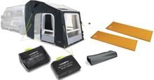 Dometic Rally AIR Pro 240 TG Driveaway-Heckzelt, 240x260cm inklusive Innenhimmel, Vorzeltteppich, AIR Mesh Panel Set und 2x Compact Matratze - Camping Wagner Edition