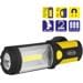 Alca COB-LED Arbeitslampe mit Batterien, 220lm, schwarz/gelb