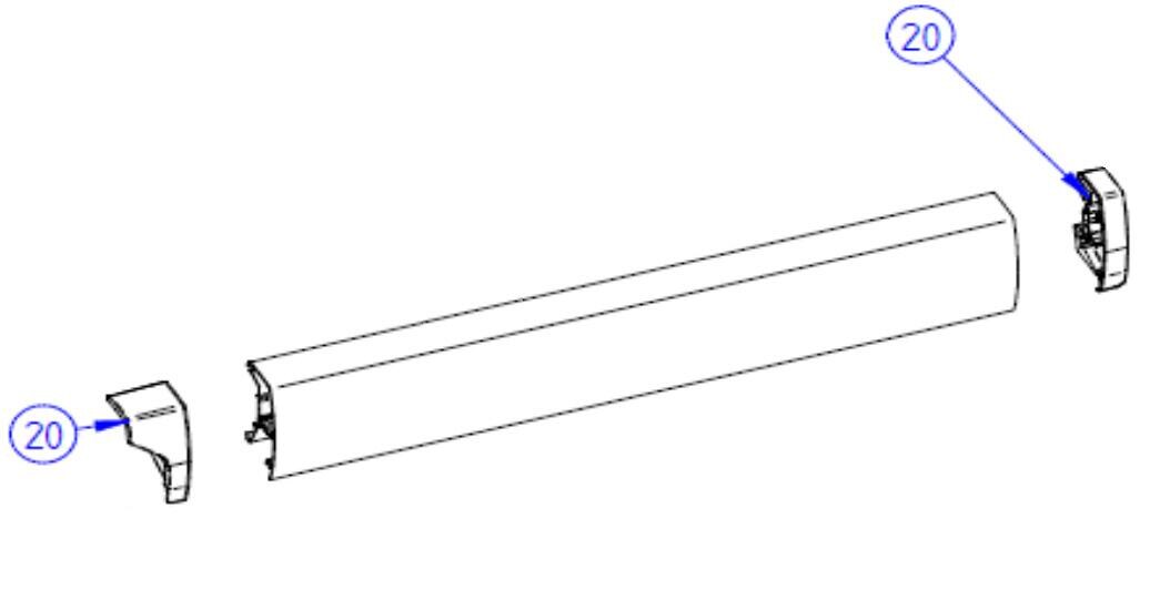 Frontblendenendkappen eloxiert - Thule Ersatzteil Nr. 1500602496 - passend zu Thule Omnistor 9200