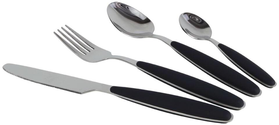 Gimex Grey Line Besteck-Set, 16-teilig, schwarz