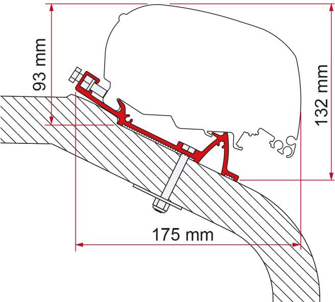 Fiamma F65/F80 Adapter für LMC-TEC, 340cm