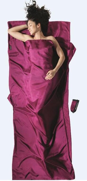 Cocoon TravelSheet Reiseschlafsack, Seide, 220x90cm, mulberry rot