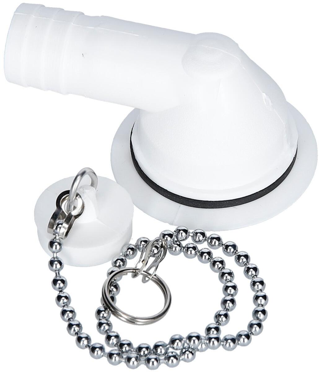 Ablaufgarnitur Typ B, 19mm, abgewinkelt