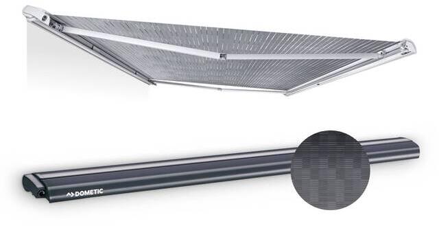 Dometic Perfect Roof 2500 Markise anthrazit, 375x275cm, Horizon Grey, 12V-Motor