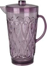 Rice Krug mit spiraler Facettierung, Acryl, 2500ml, Helle Pflaume