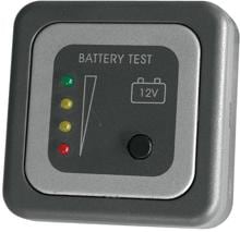 CBE Batterietester LED, Aufputz, braun