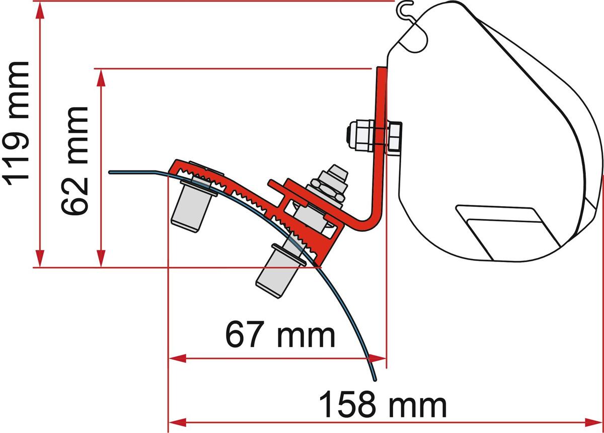 Easygoinc F35 Adapter für PSA mit Reimo Multirail
