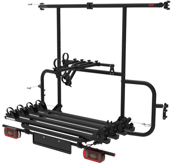EuroCarry Adventure Rack Fahrradträger für Mercedes-Benz Sprinter ≥ 07/2006, Volkswagen Crafter 2006-2016, 4 Fahrräder, schwarz