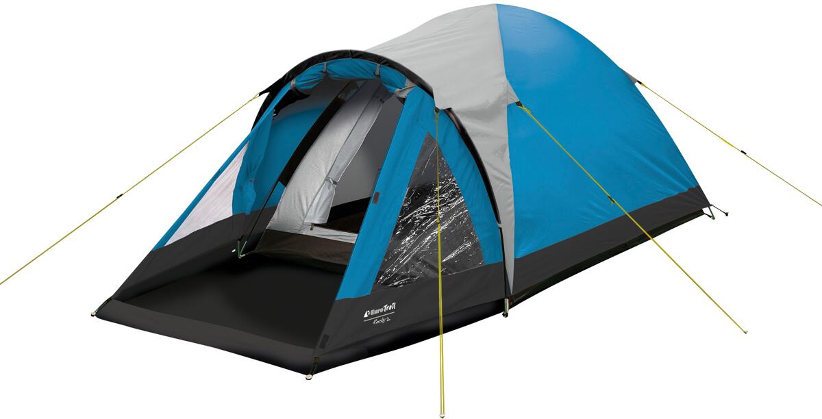 EuroTrail Rocky Kuppelzelt, blau/grau, 2-Personen