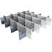 Purvario Stecksystem Stauleisten für Schubladen, 8er Set, grau-weiß