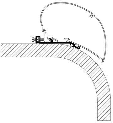 Thule Omnistor 9200/6300 Flat Adapter, 550cm
