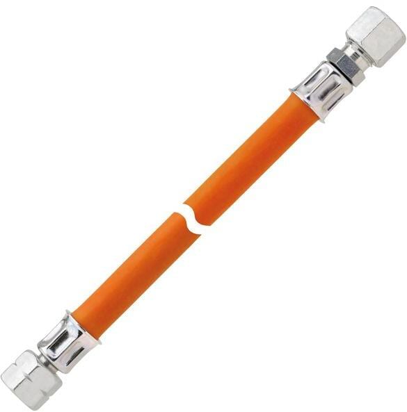 GOK Schlauchleitung Gas PS10bar, KST, G1/4LH ÜM x RVS10 x 400mm, orange