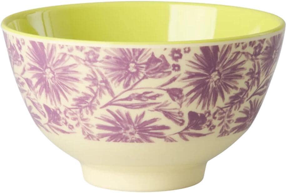 Rice Kleine Melamin Schüssel, Flower Press Print, 300 ml