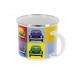 VW Collection VW Käfer Tasse emailliert, 500 ml, Multicolor
